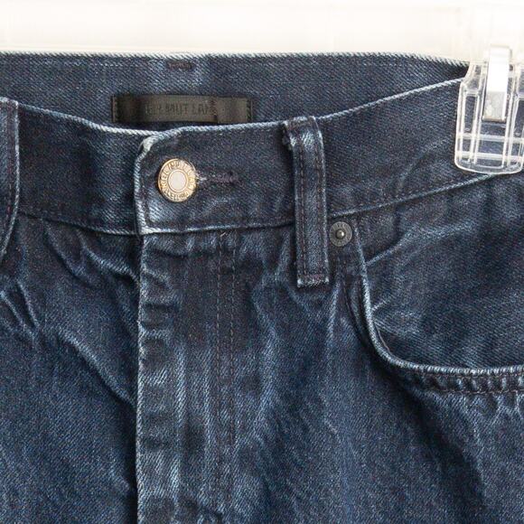 Helmut Lang Collab Men’s Jeans 30x32 Straight Fit Dark Indigo Minimalist Denim - Picture 2 of 13